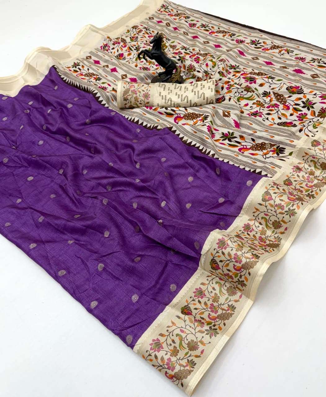 Festival Primium Launching Keerthi vol 2 Pure Tusser Silk fa...