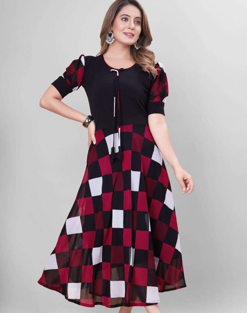 FESTIVAL SPECIAL KURTI GEORGETTE DIGITAL PRINT ONE PIECE KUR...