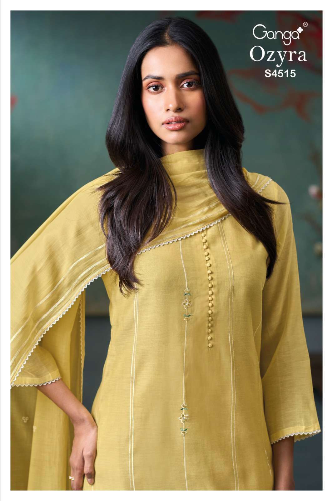 GANGA OZYRA 4515 PREMIUM PURE BANARASI MUL SOLID COLOR SUIT ...