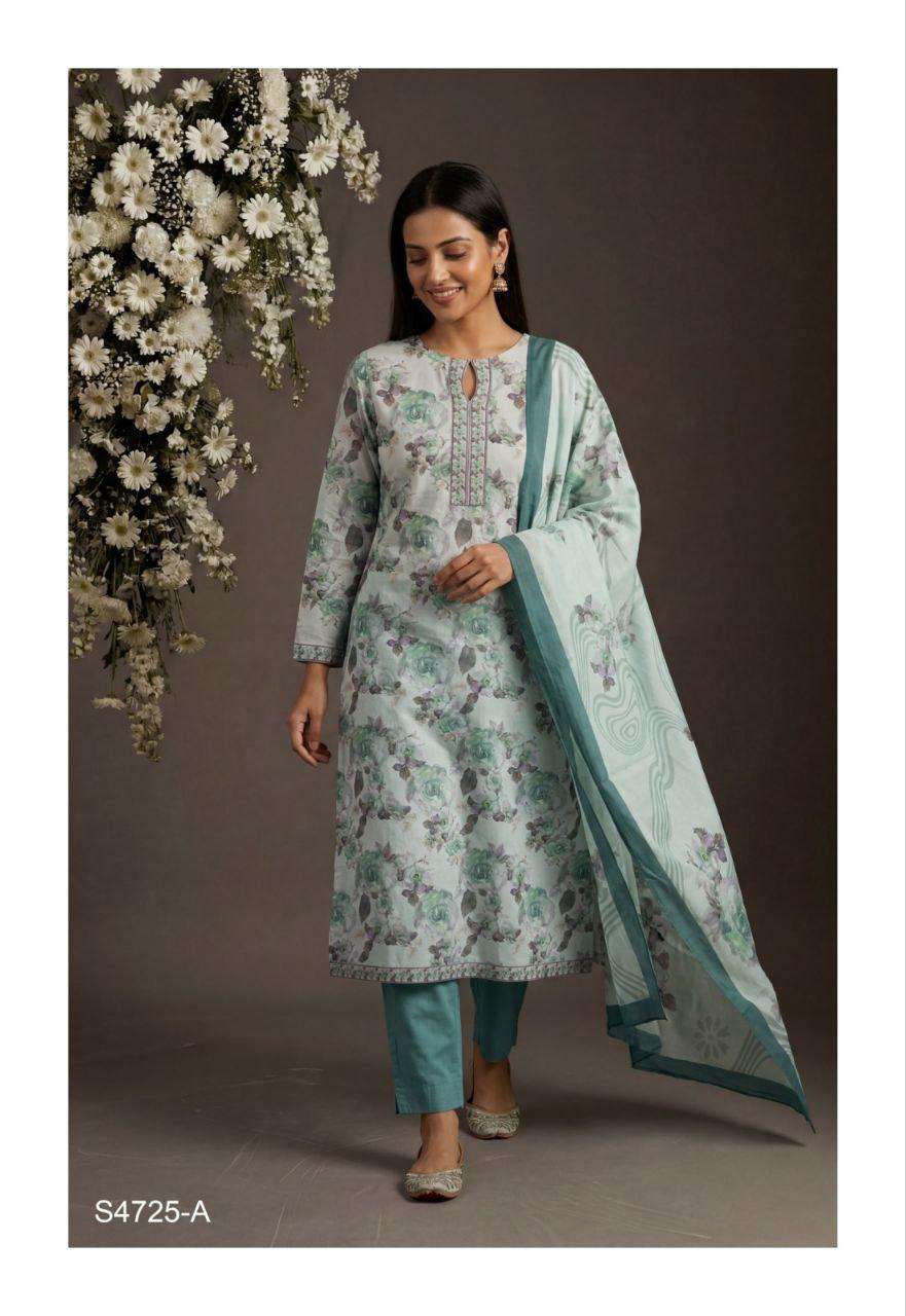 GANGA ZAHRA 4725 PREMIUM COTTON PRINTED LIGHT COLOR SUMMER W...