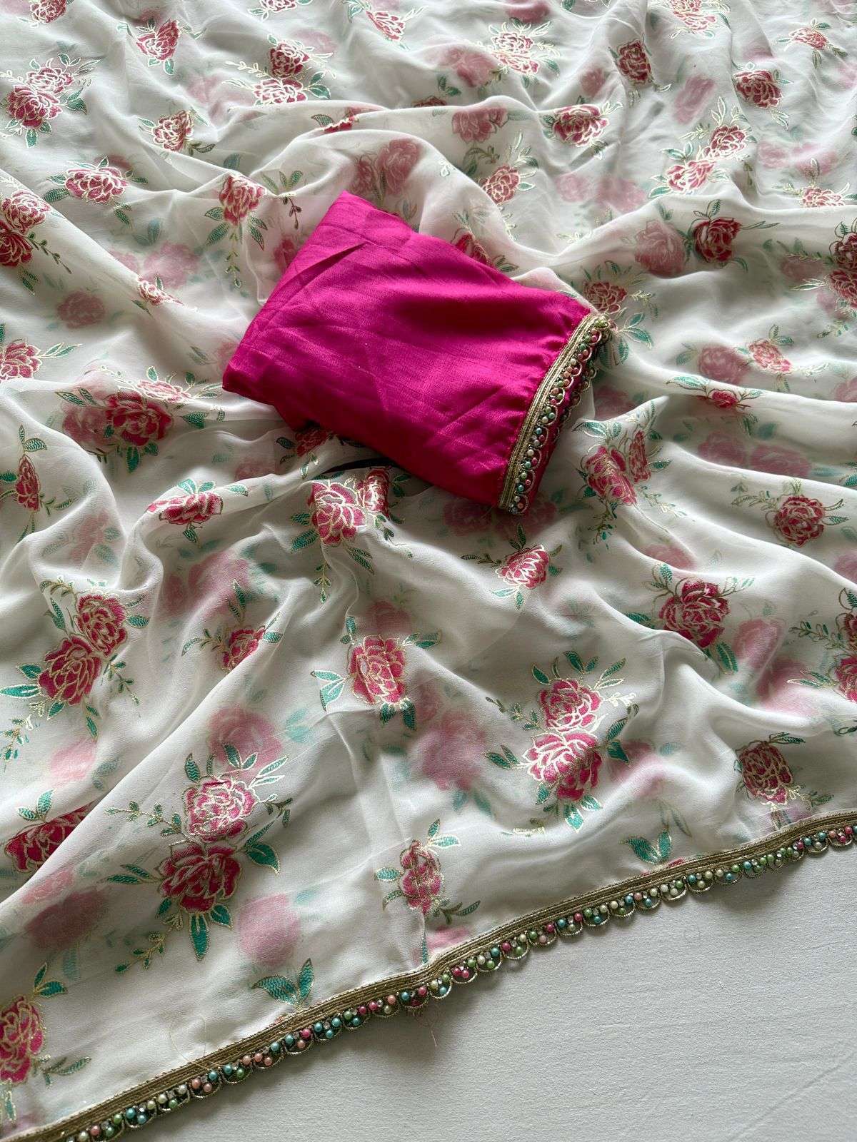 Gulab charmfull and fancy Soft Georgette fabric regular wear...