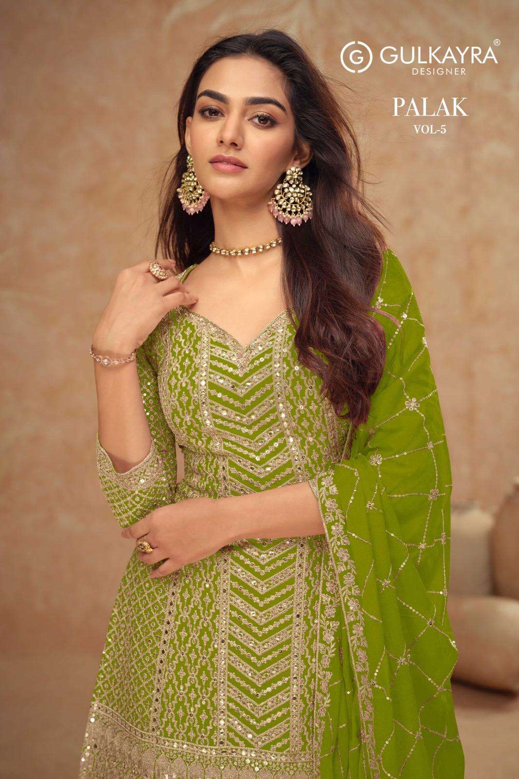 GULKAYRA DESIGNER PALAK VOL 5 REAL CHINON WORK READYMADE SHA...
