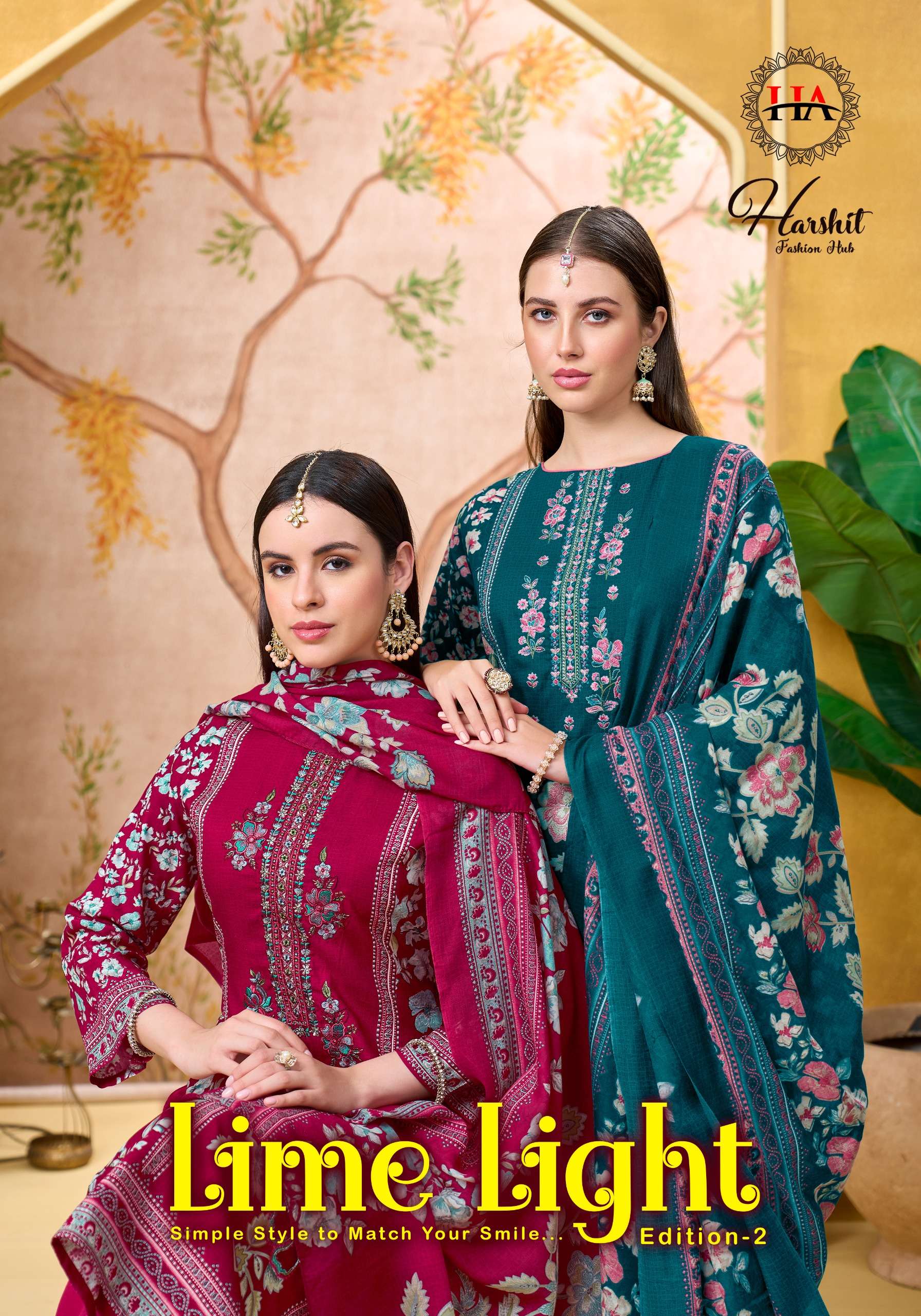 HARSHIT FASHION LIME LIGHT VOL 2 RAYON PRINT EPLIC WORK SALW...