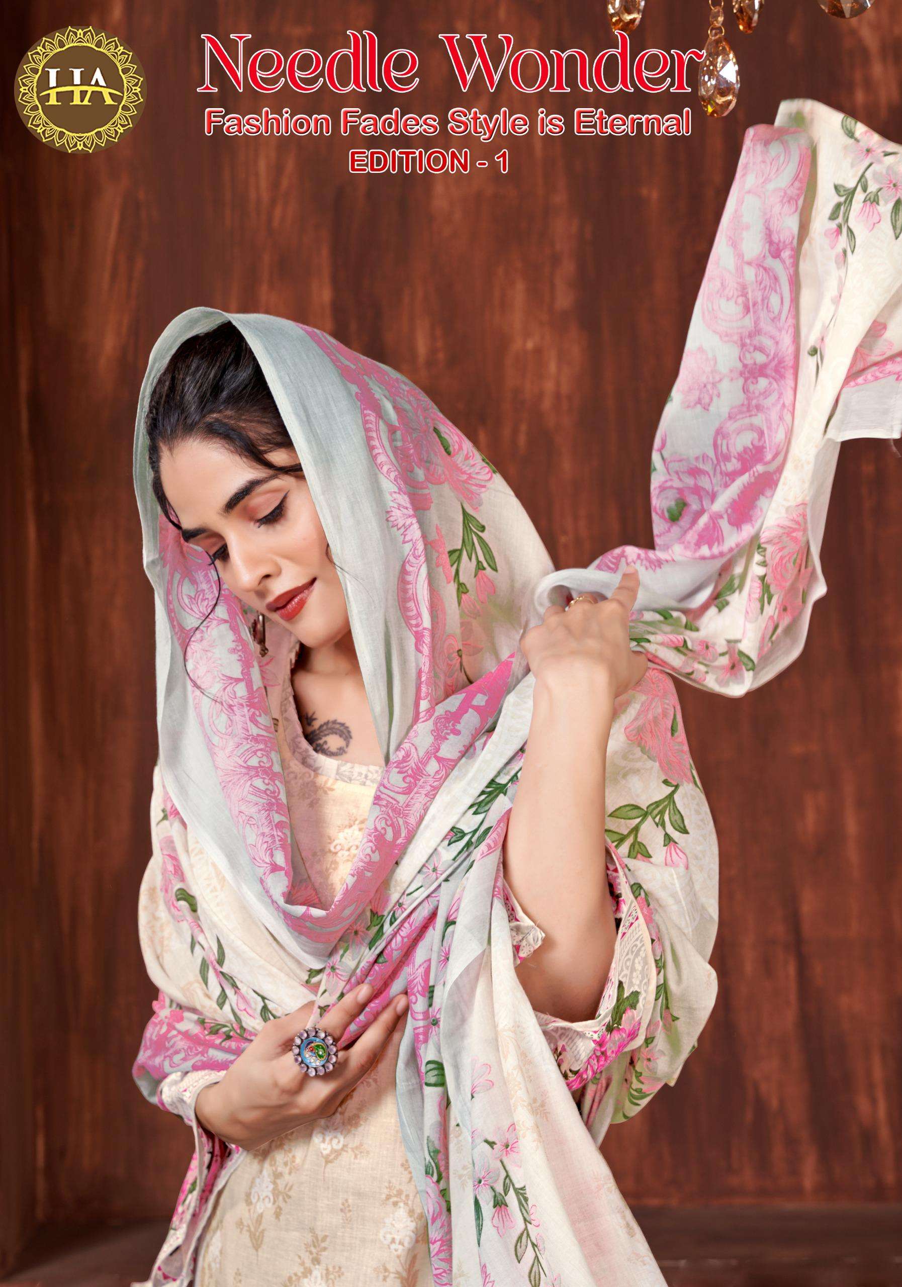 HARSHIT FASHION NEEDLE WONDER DESIGNER PRINT SALWAR KAMEEZ A...