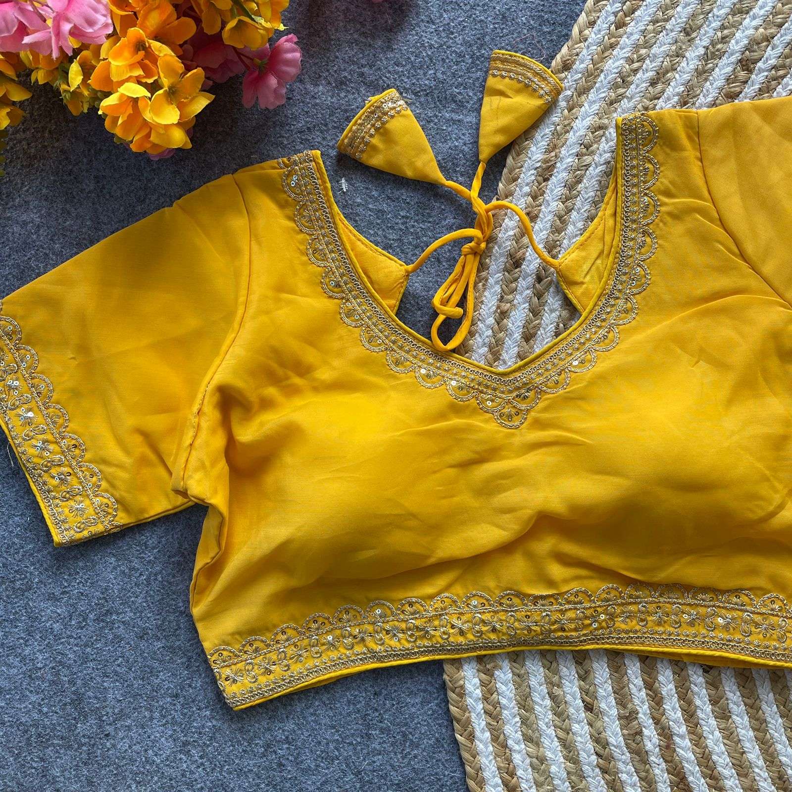 Heavy and fancy Pure Roman Silk fabric Embroidery and Sequen...