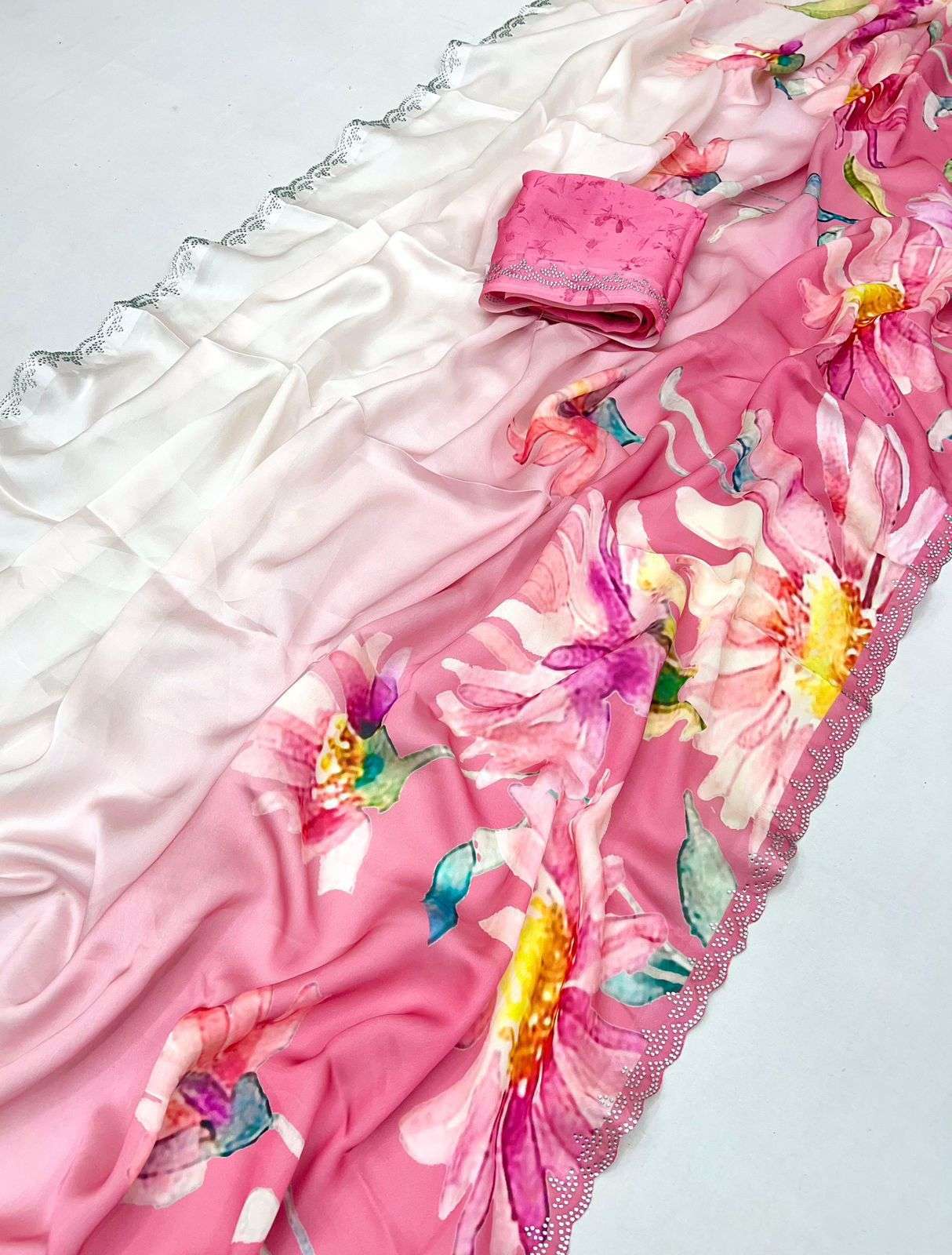  Monsoon Lilly Heavy and soft beautiful Satin Georgette fabr...