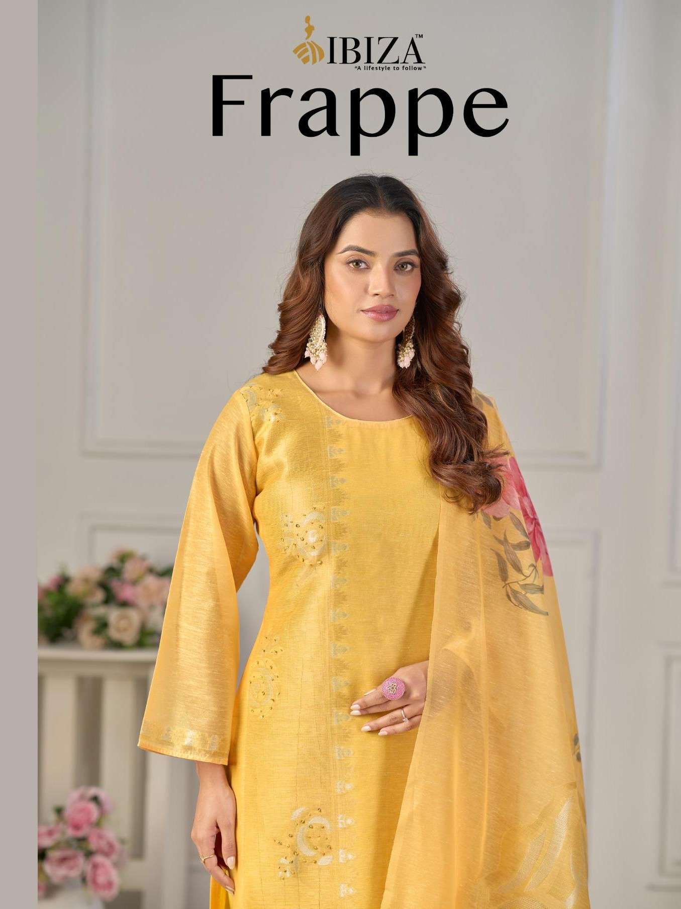 IBIZA FRAPPE INDIA TOP CLOTHING BRAND LILEN  JAQUARD DIGITAL...