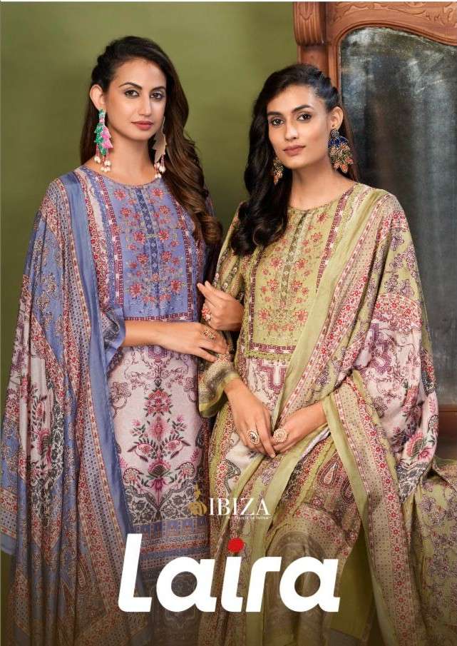 IBIZA LAIRA BEMBERG MUSLIN DIGITAL PRINT PAKISTANI LESS SUIT...