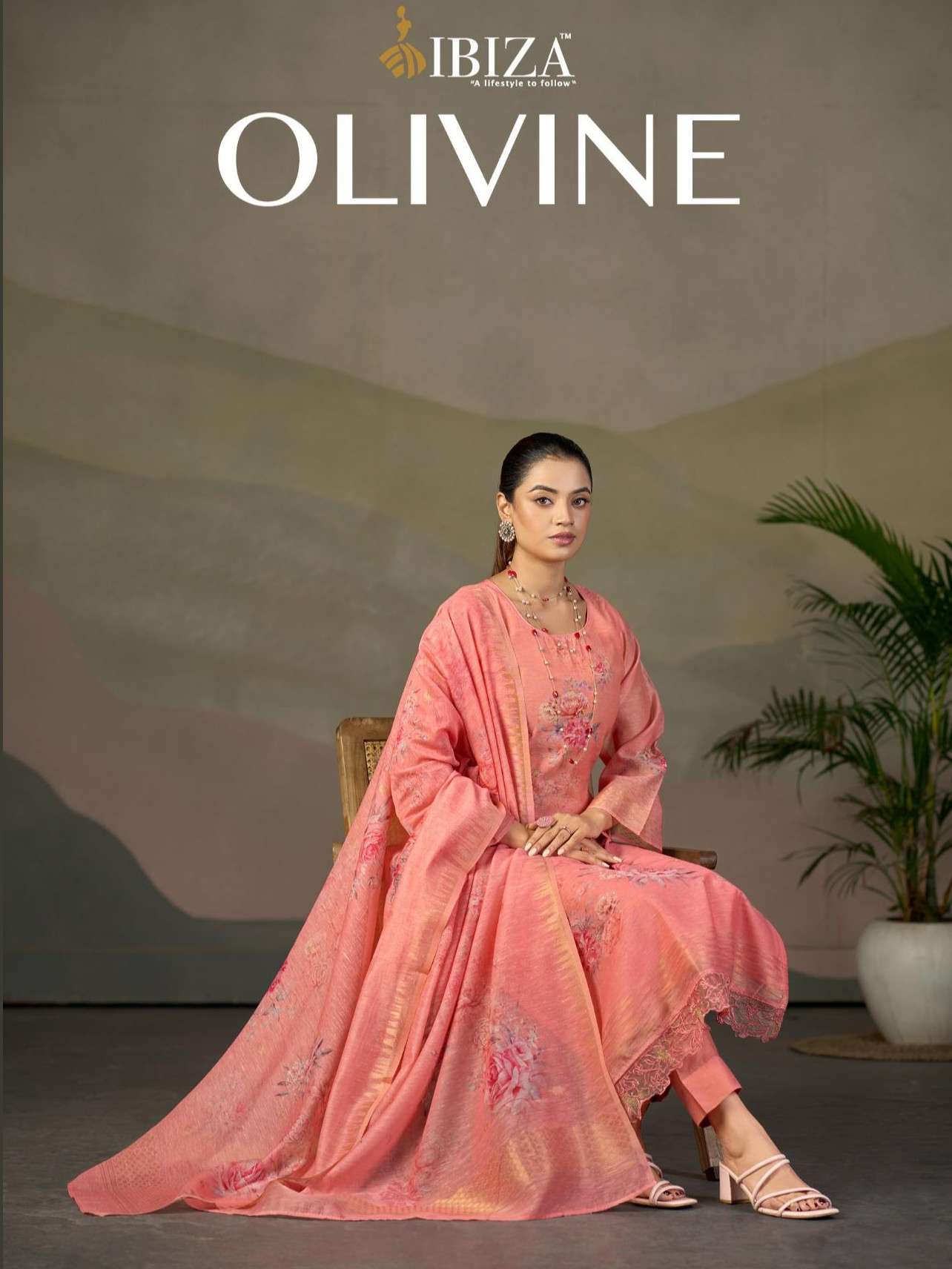 IBIZA OLIVINE JAQUARD DIGITAL PRINT EMBROIDERY WORK  SALWAR ...