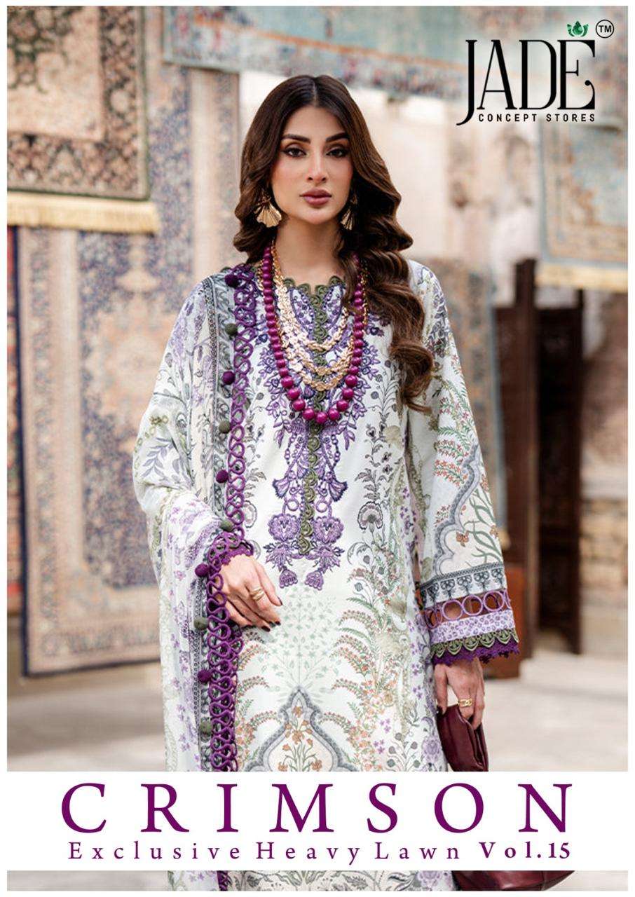JADE CRIMSON VOL 15 KARACHI READYMADE PAKISTANI SUIT FESTIVA...
