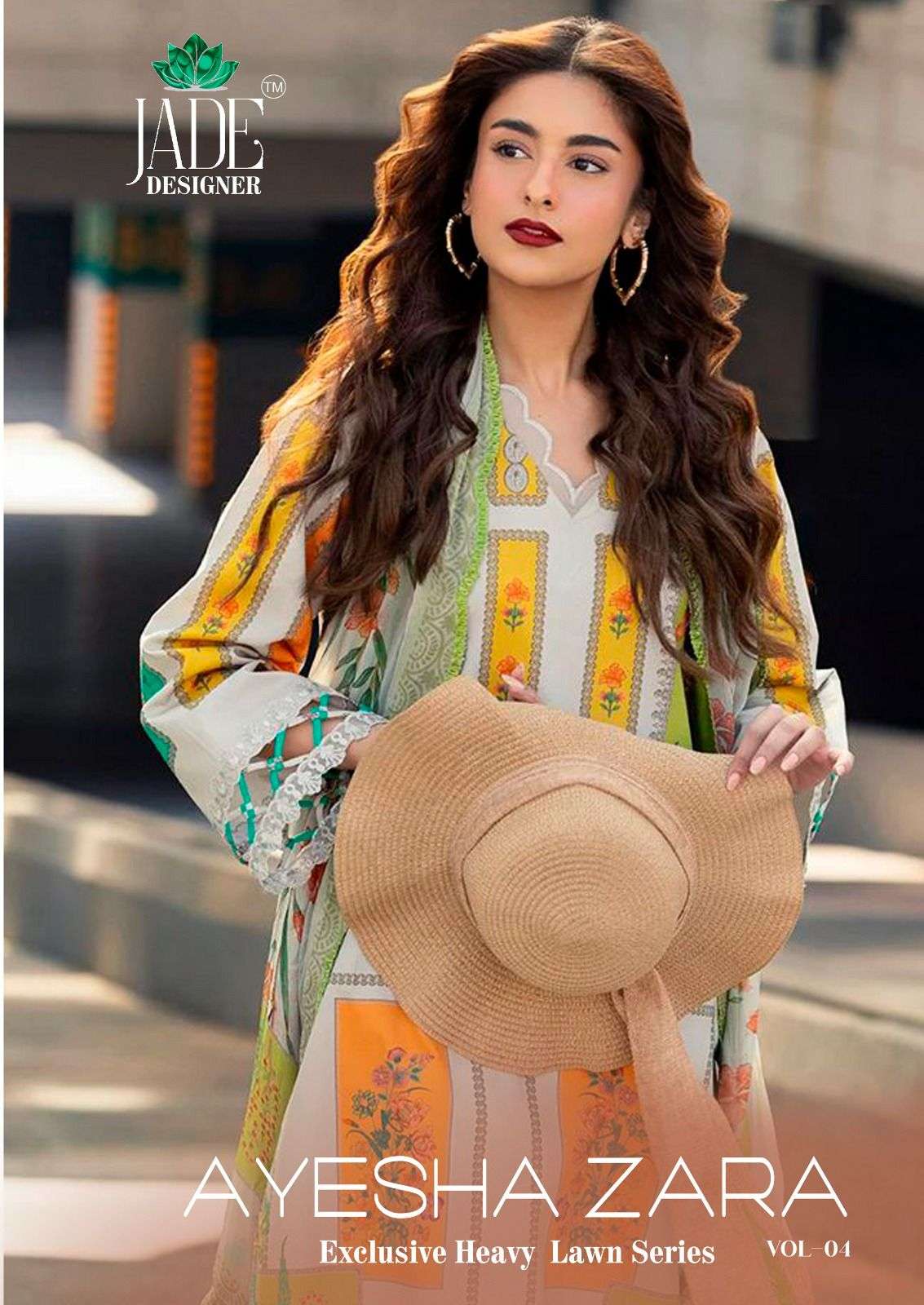 JADE DESIGNER AYESHA ZARA VOL 4 HEAVY LAWN COTTON KARACHI PR...