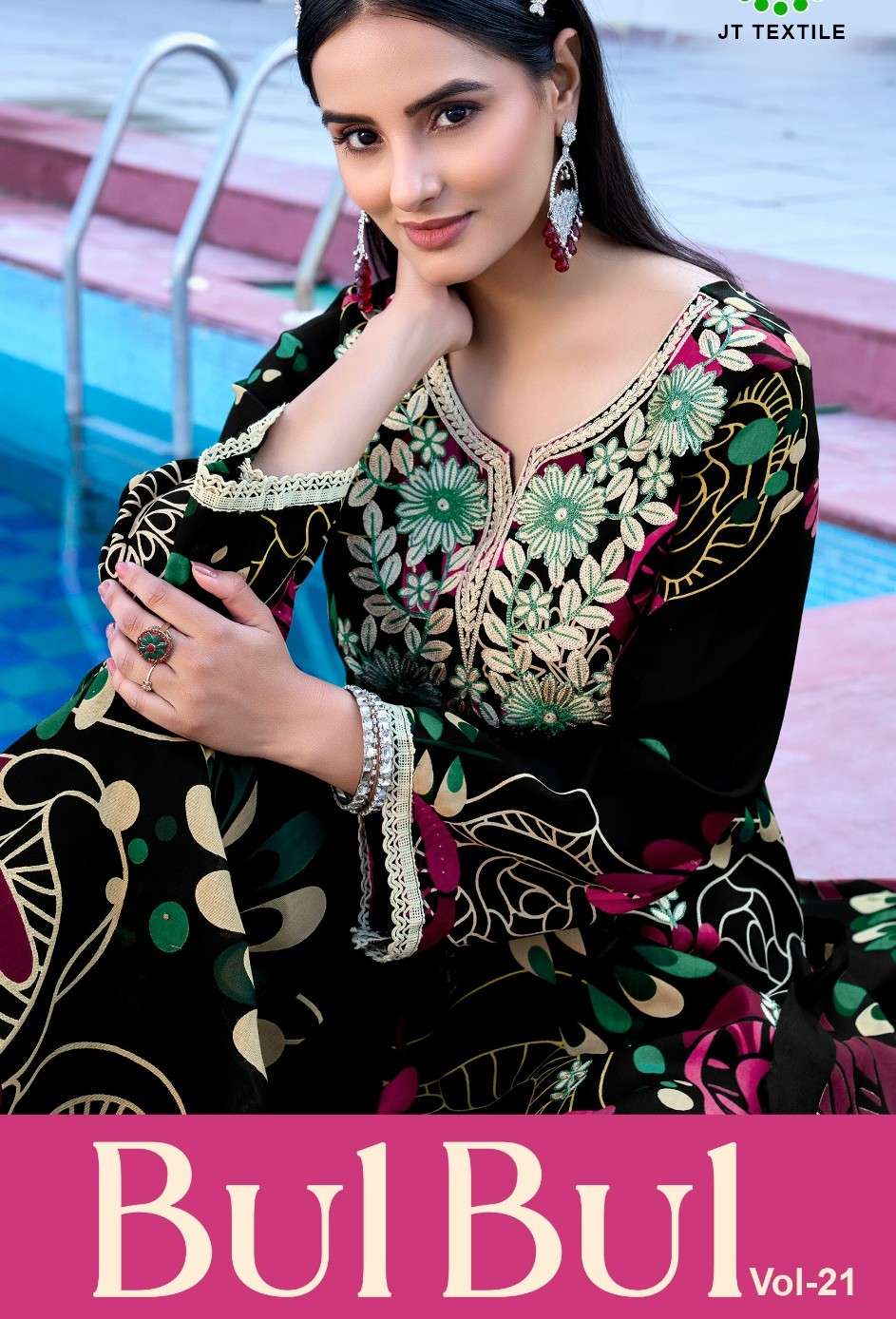 JAMATMAL BULBUL VOL 21 PREMIUM COLLECTION RAYON FABRIC MULTI...
