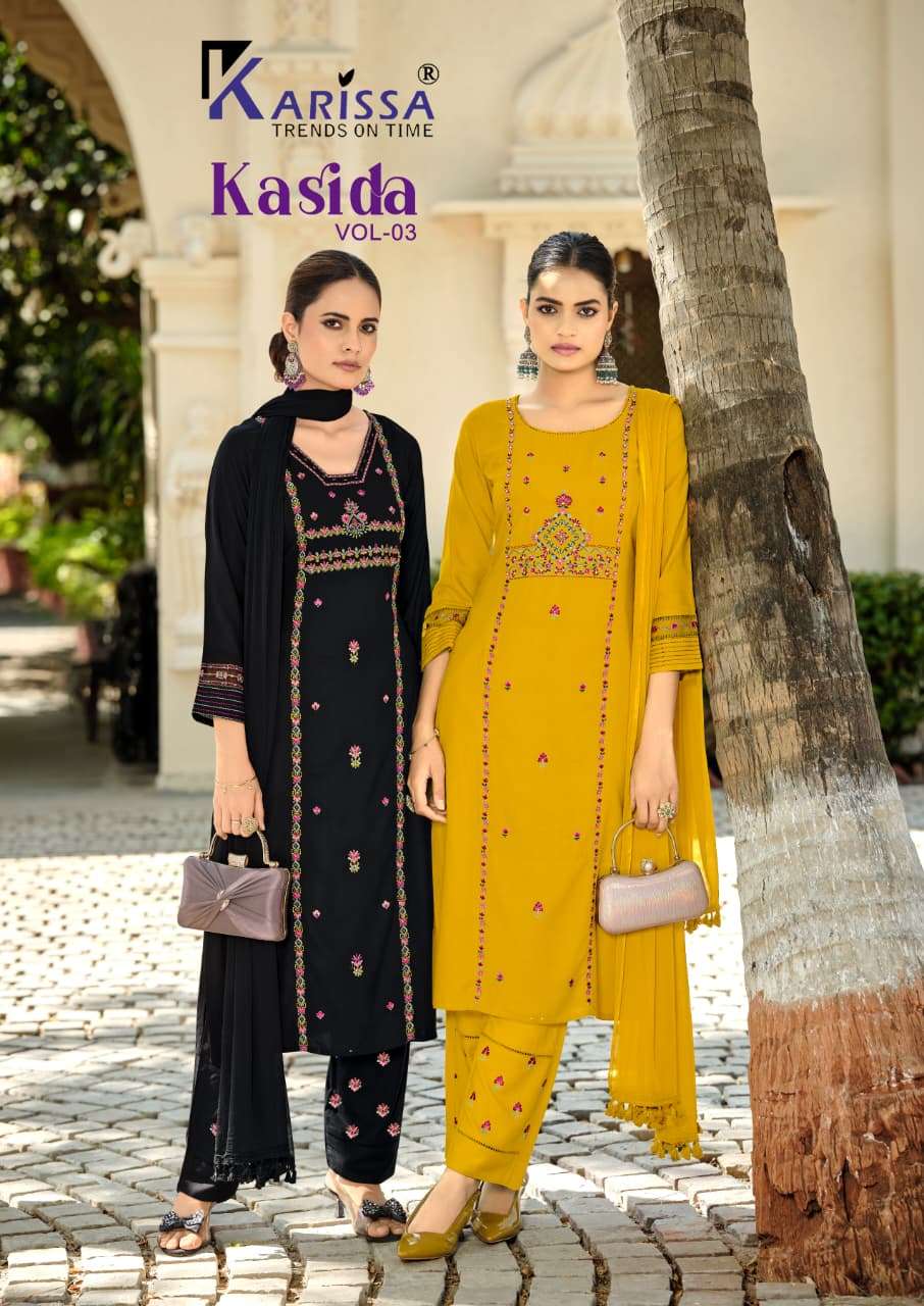 KARISSA KASIDA VOL 3 READYMADE 3 PCS CONCEPT WOMEN SALWAR SU...