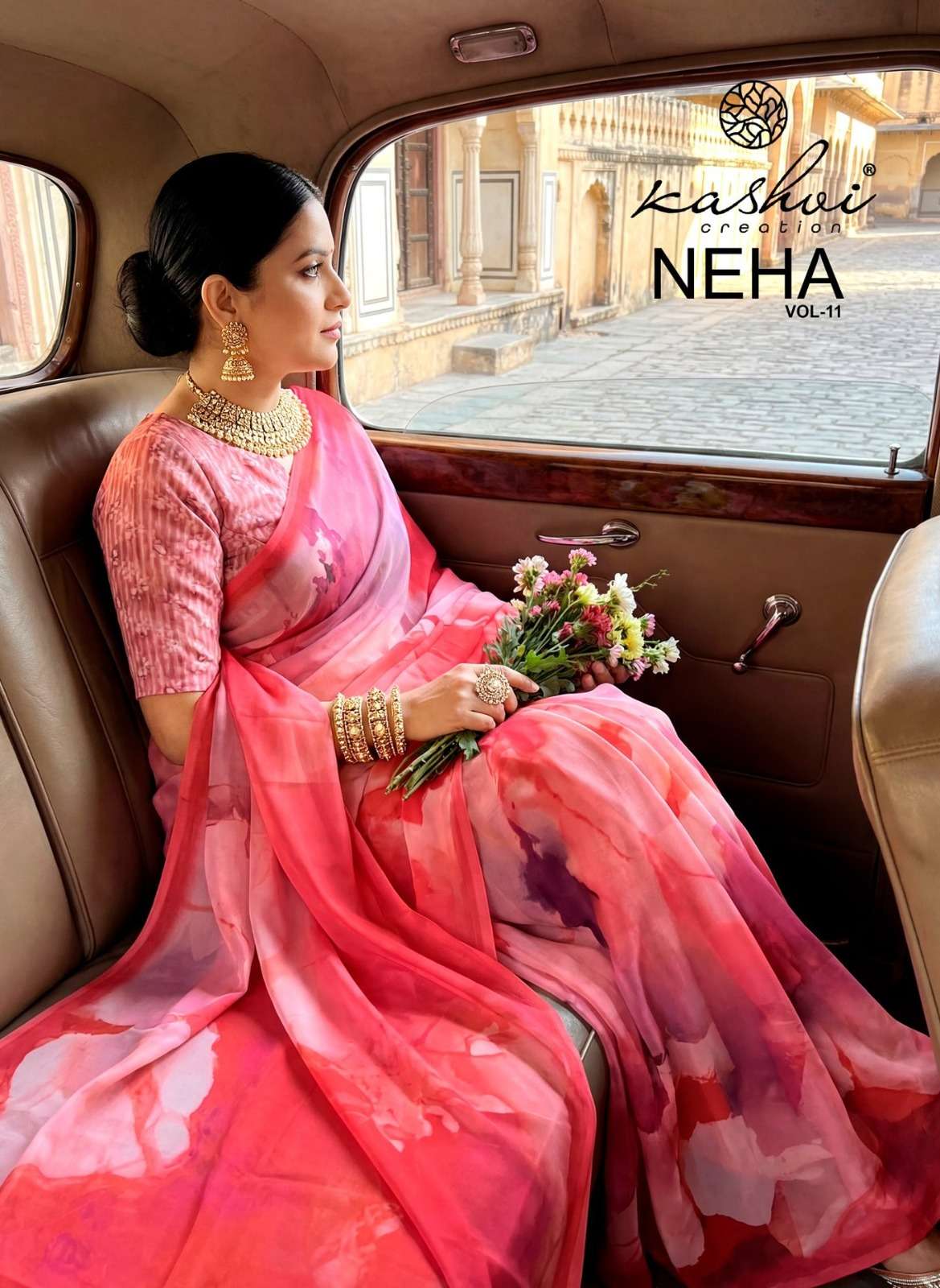 KASHVI CREATION NEHA VOL 11 TOP SAREES BRAND DULL MOSS DIGIT...
