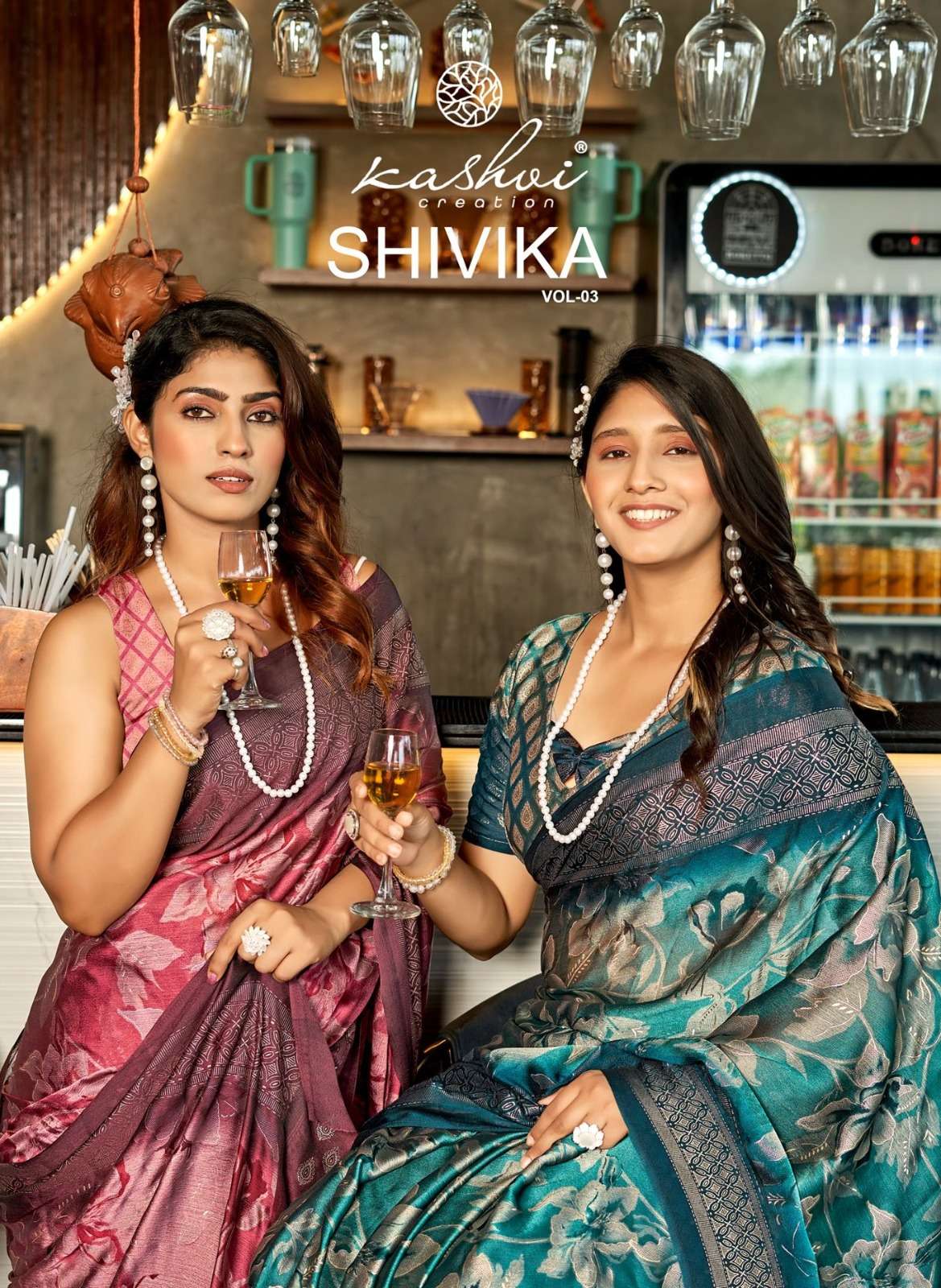 KASHVI CREATION SHIVIKA VOL 3 BRANDED BLACK MOSS FOIL PRINT ...