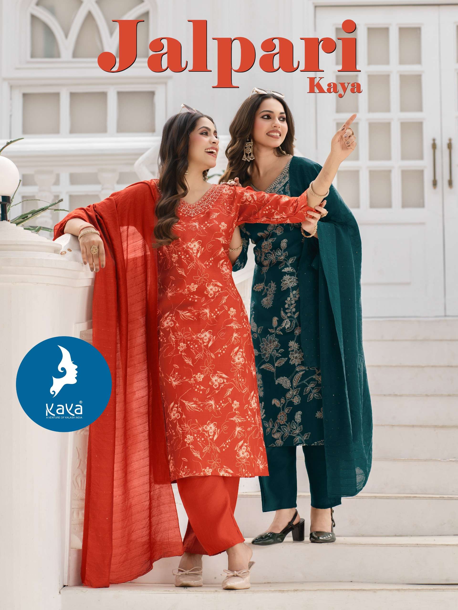 KAYA KURTI JALPARI READYMADE HEAVY TOP PLAIN BOTTOM 3 PIECE ...