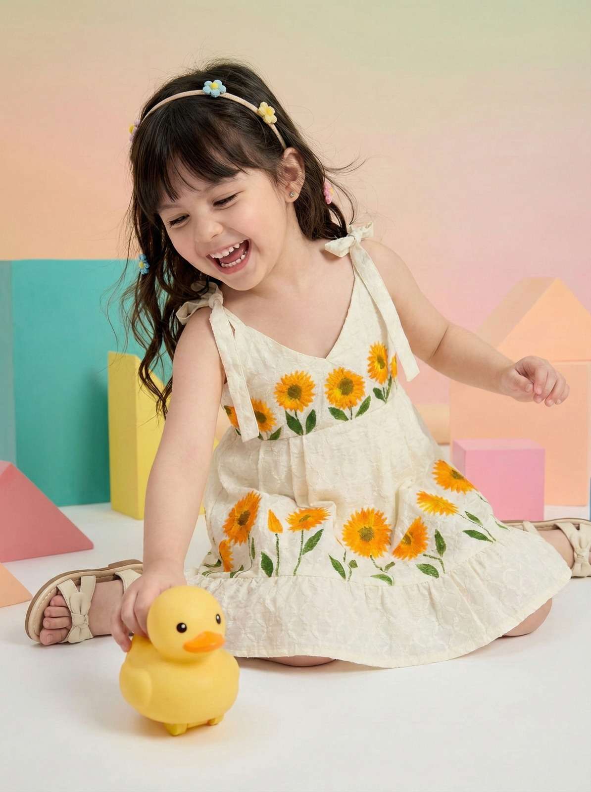 KIDS 15 CHILDREN CLOTHING COMBO COTTON FROCK CUTE LOOK EXPOR...