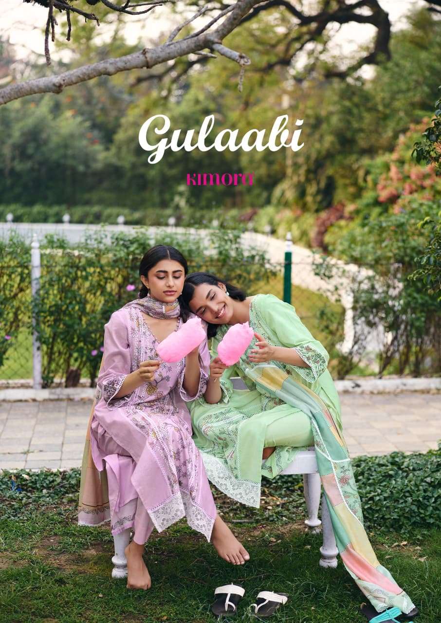 KIMORA SUIT GULAABI 2331 TO 2334 LIGHT FLOWER MATERIAL SUIT ...