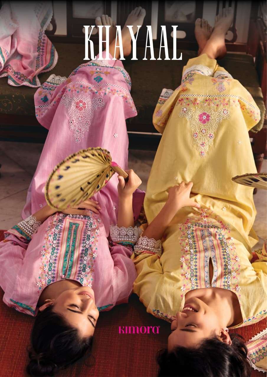 KIMORA SUIT KHAYAAL 2311 TO 2314 BEAUTIFUL NECK AND SLEEVESS...