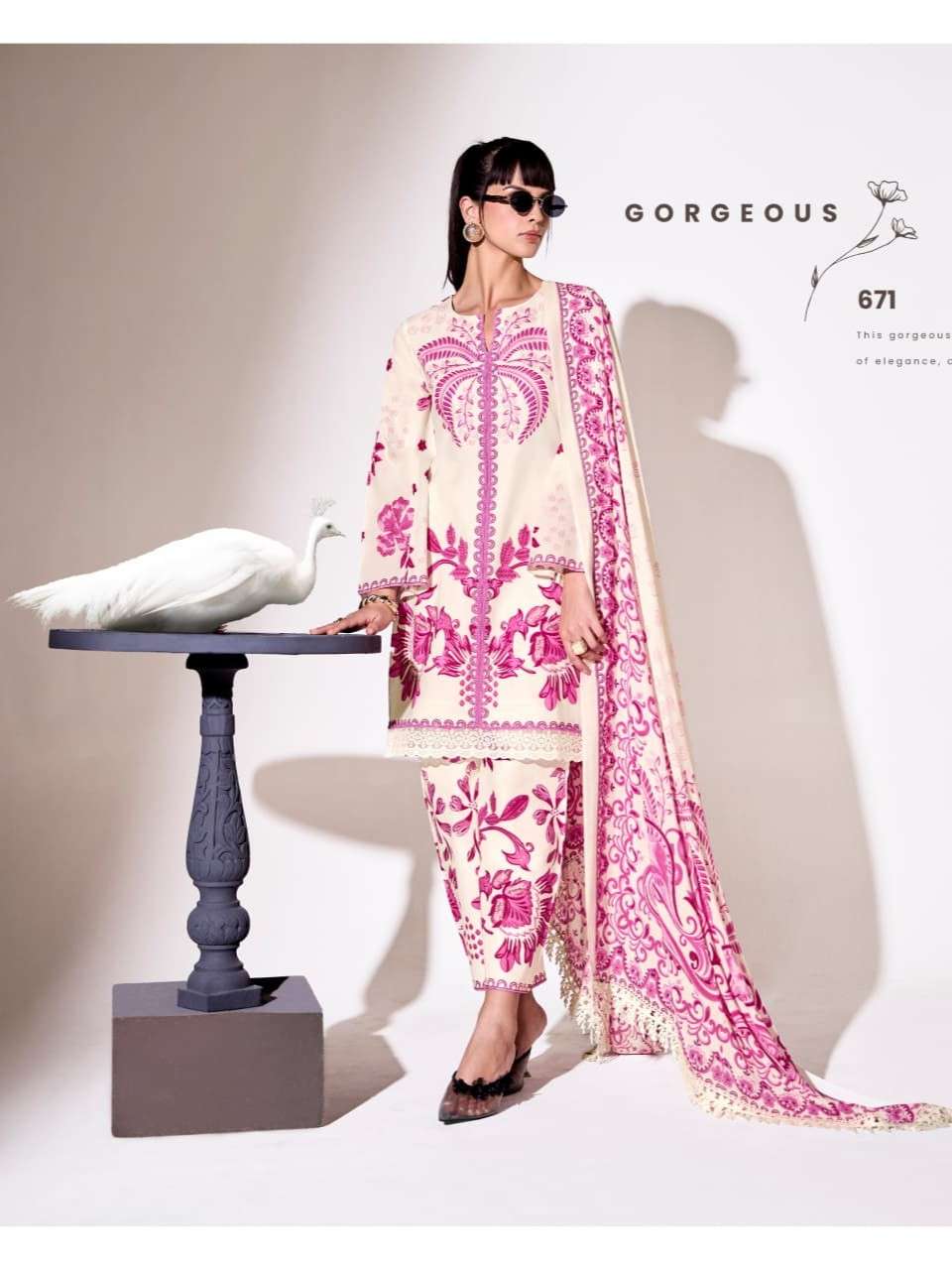KIMORA SUIT SWEETHEART 671 TO 674 WHITE FABRIC COLOR DESIGN ...