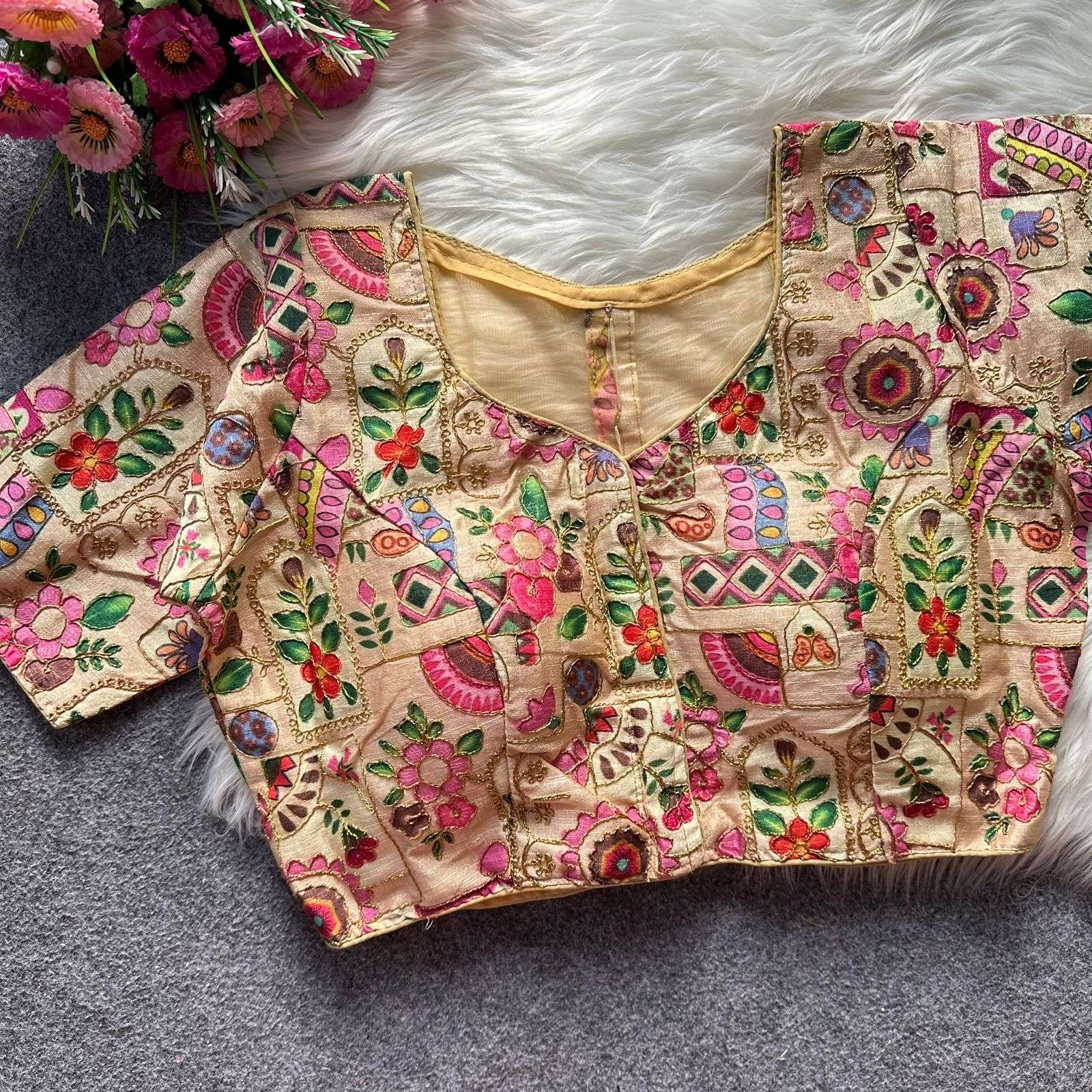komal 5 Premium silk fabric Collection With Multi Work Match...