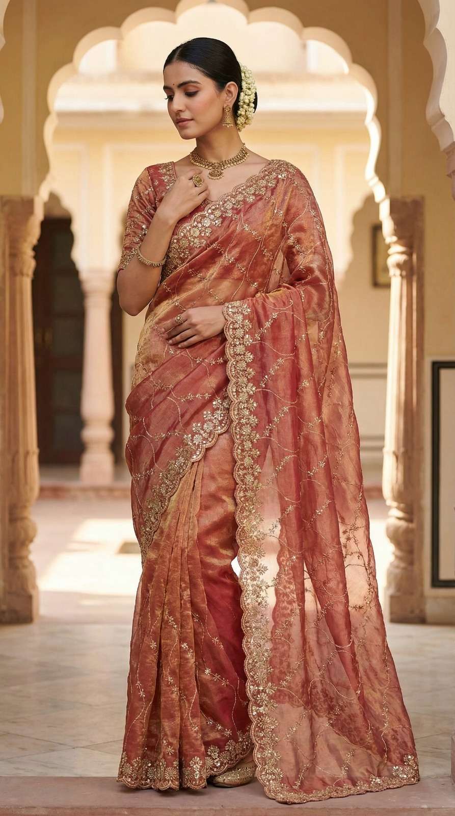 Launching New Designer  Tithi Pure Space Silk With Beautiful...