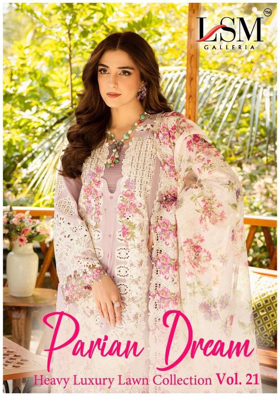 LSM PARIAN DREAM VOL 21 COTTON PRINT KARACHI KURTI PANT WITH...