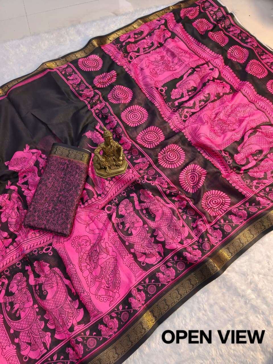 madhur kalamkari Heavy and soft blooming mul mul cotton fabr...