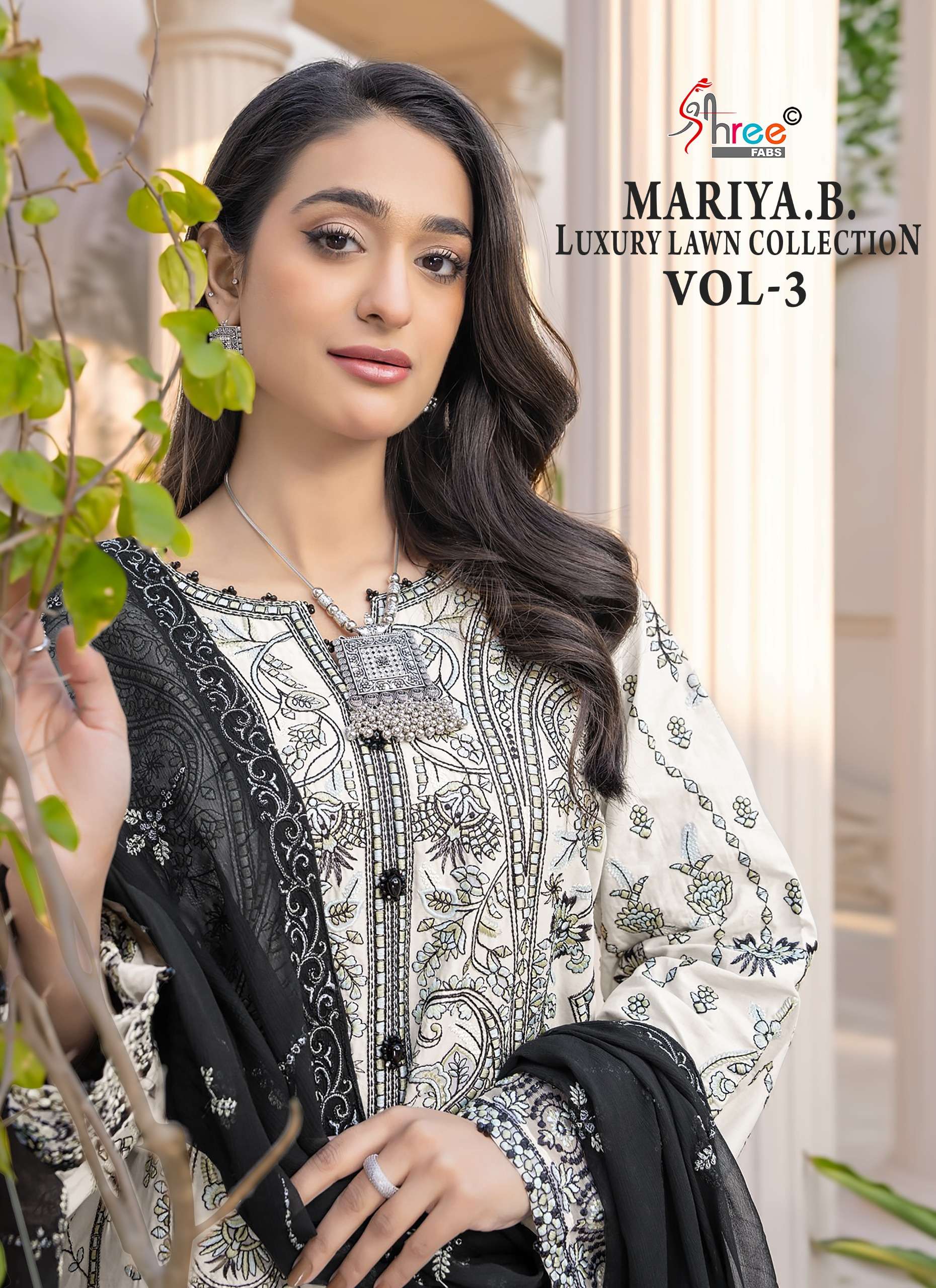 MARIYA B LUXURY LAWN COLLECTION VOL 3 PURE COTTON DESIGNER P...