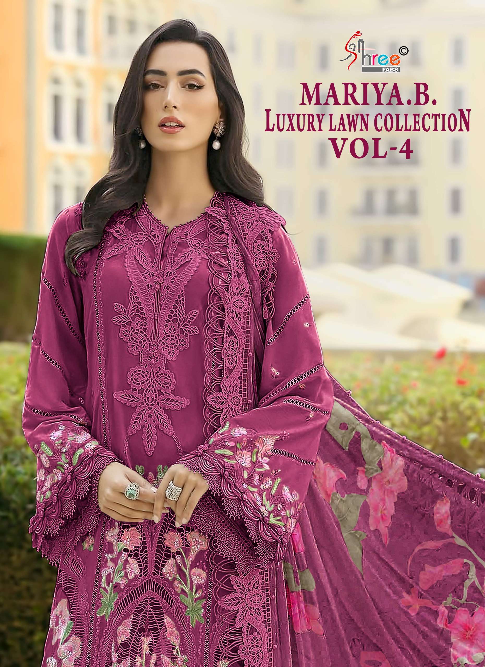 MARIYA B LUXURY LAWN COLLECTION VOL 4 COTTON WITH HEAVY WORK...