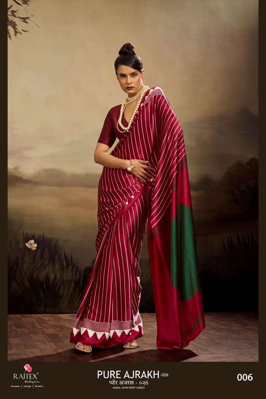  MASSIVE SAVING RAJTEX FABRICS PURE AJRAKH 026 MODAL SATIN F...