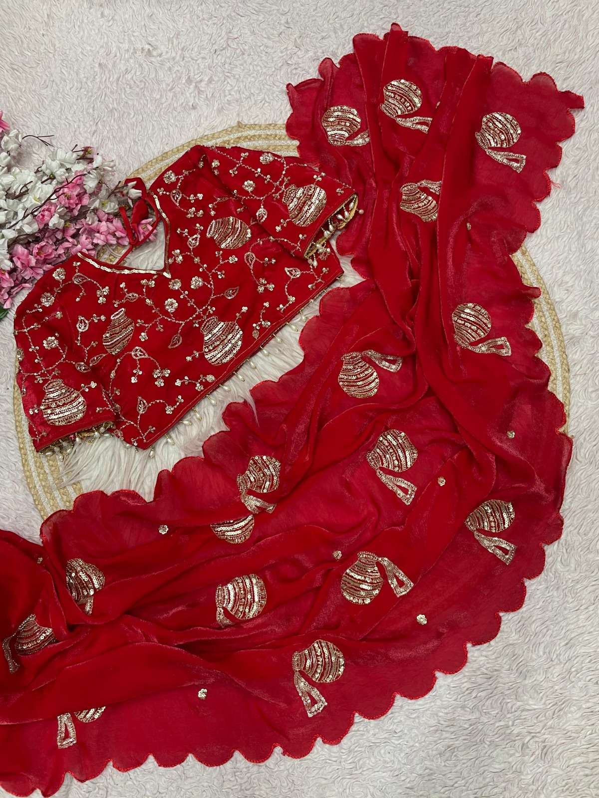 MATAKA PURE SOFT FANCY SATIN SILK FABRIC ON BEAUTIFUL HAND W...
