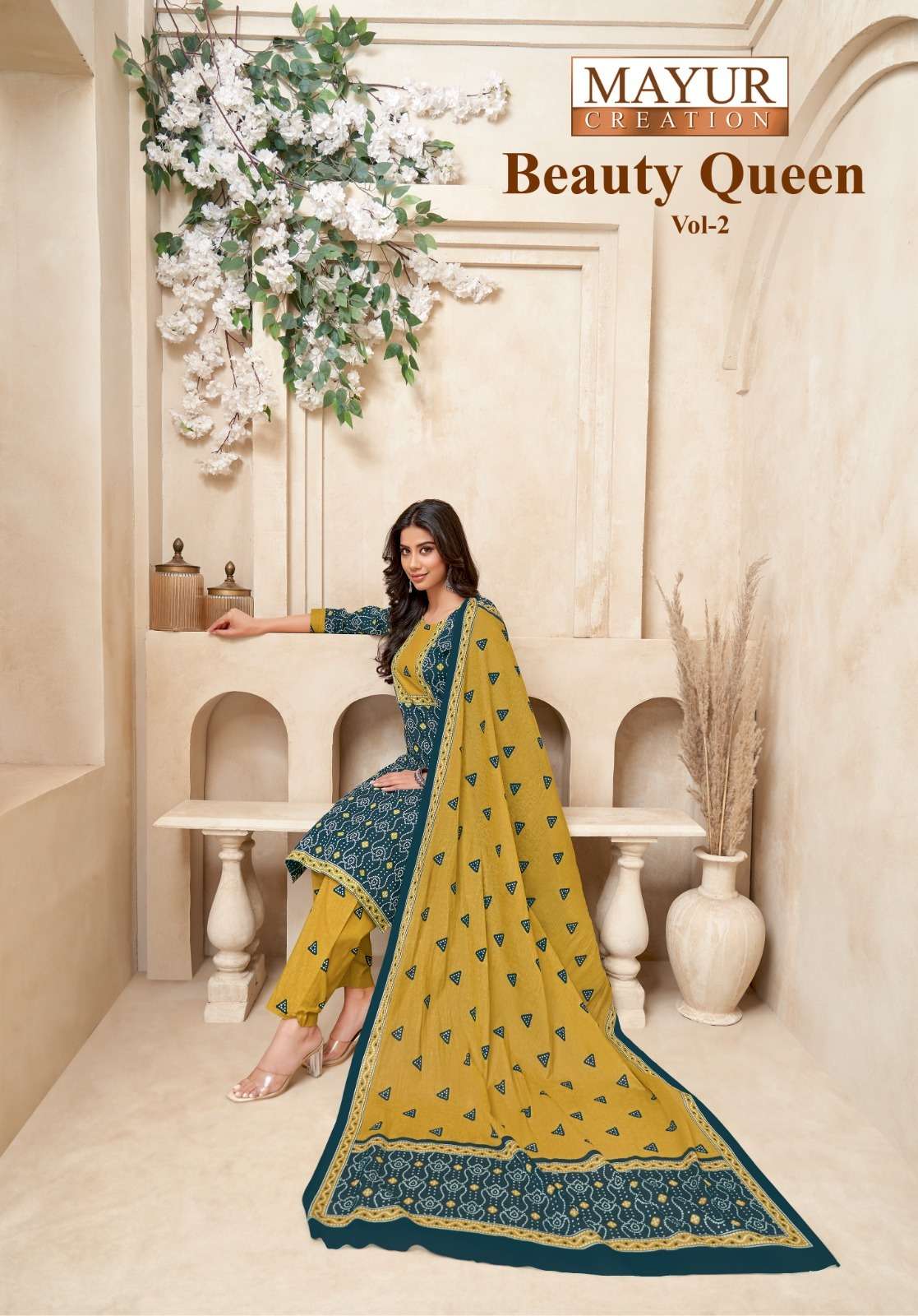 MAYUR BEAUTY QUEEN VOL 2 READYMADE COTTON PRINTED SUIT FOR T...