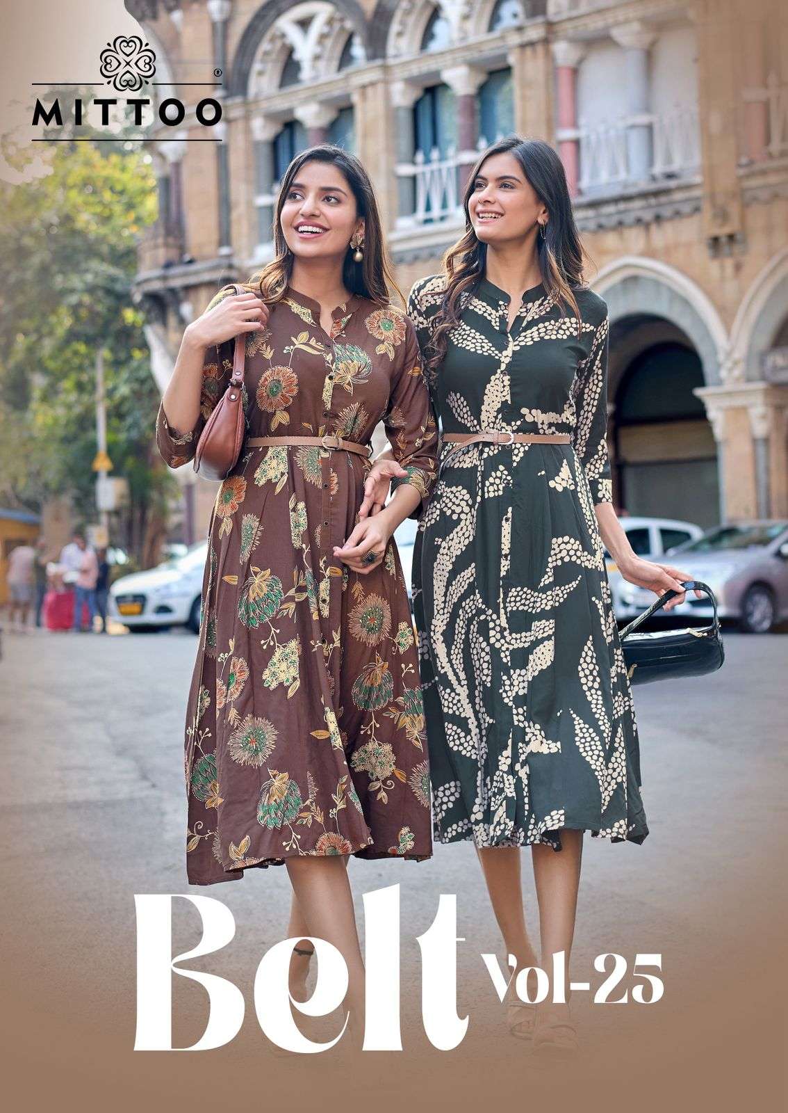 MITTOO BELT VOL 25 RAYON PRINT ONE PIECE KURTI LONG WEAR STY...