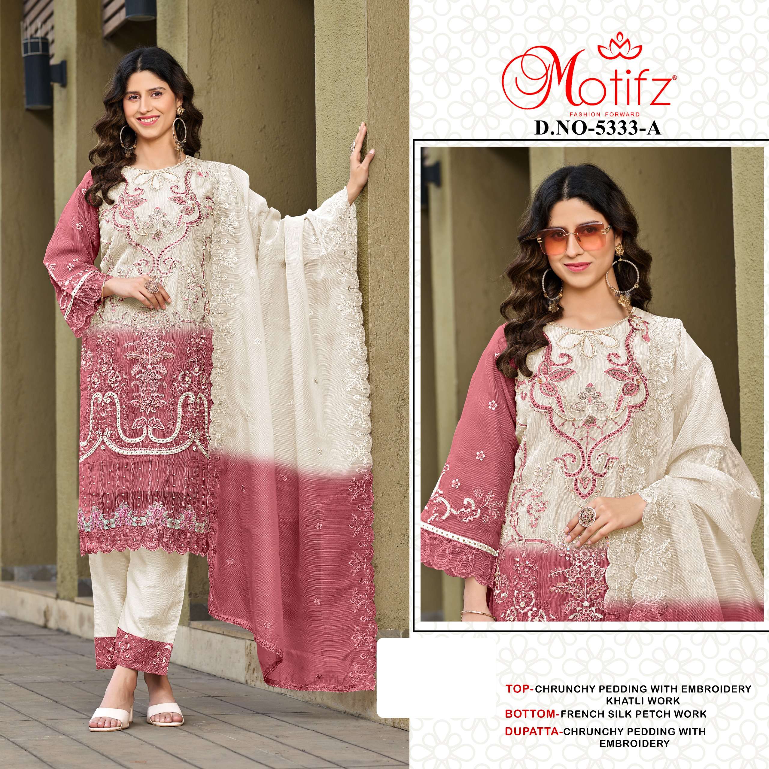 MOTIFZ 5333 HEAVY DRESS TOP BRAND CURCHNY EMBROIDERY WORK 3 ...