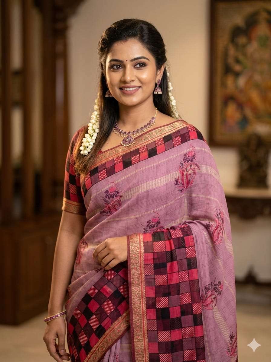 New Arrival Daily wear Georgette Printed Saree With Heavy La...