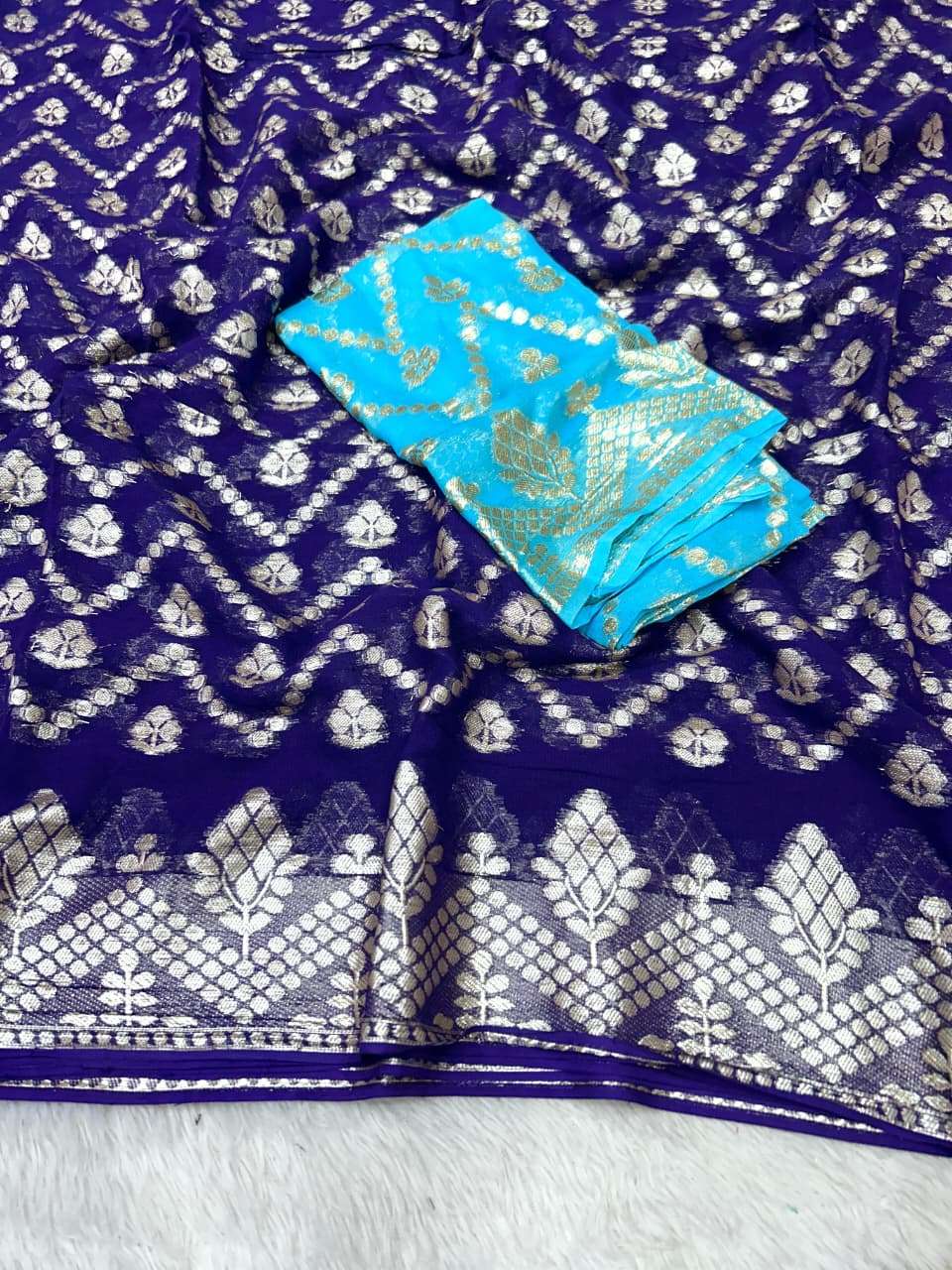 new arrival fancy and soft viscose georgette fabric Pure fab...