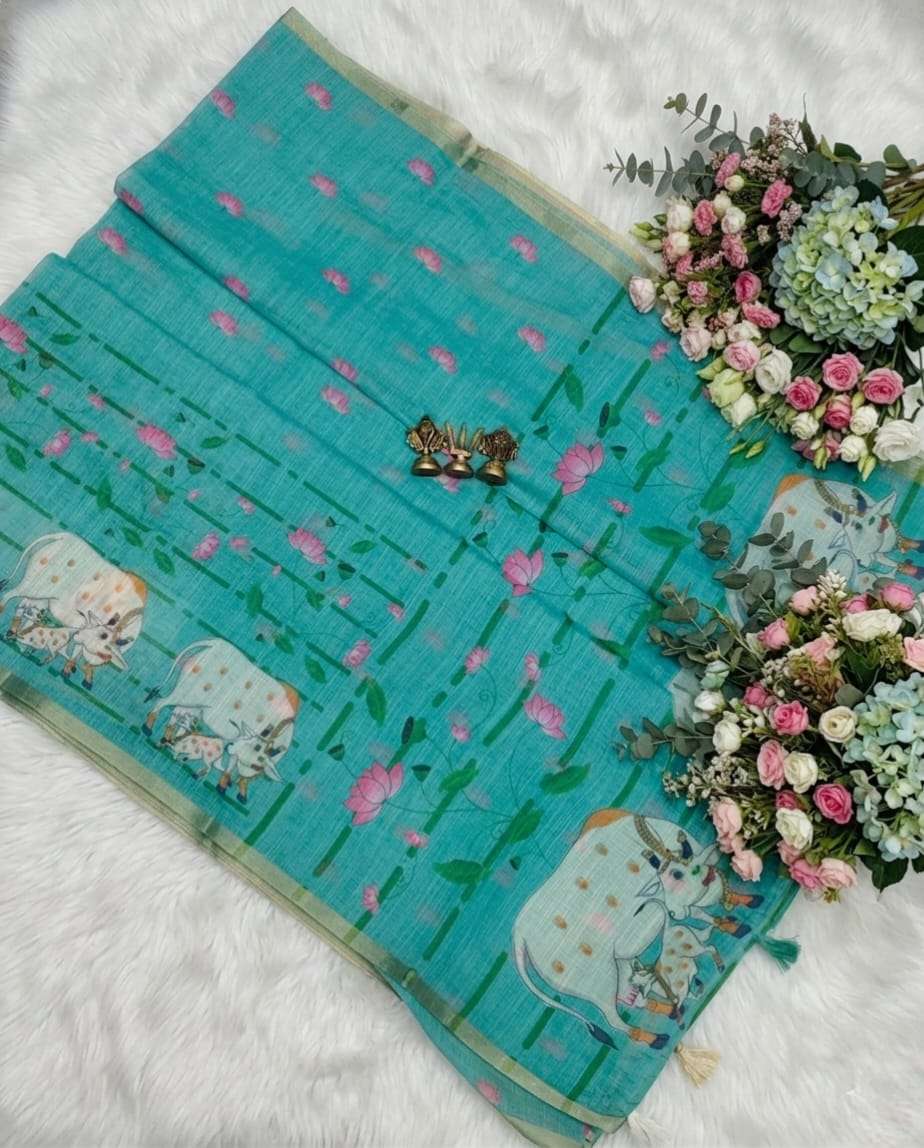 New Arrival  pure and Soft beautiful Linen Cotton fabric dig...