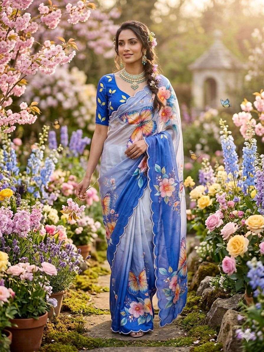 New Arrivals Pure malai silk fabric With beautiful digital...