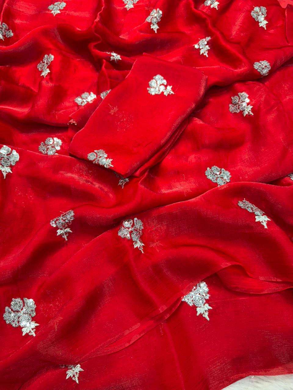 New Arrivals Soft Space Silk fabric With Fancy Sequins work ...