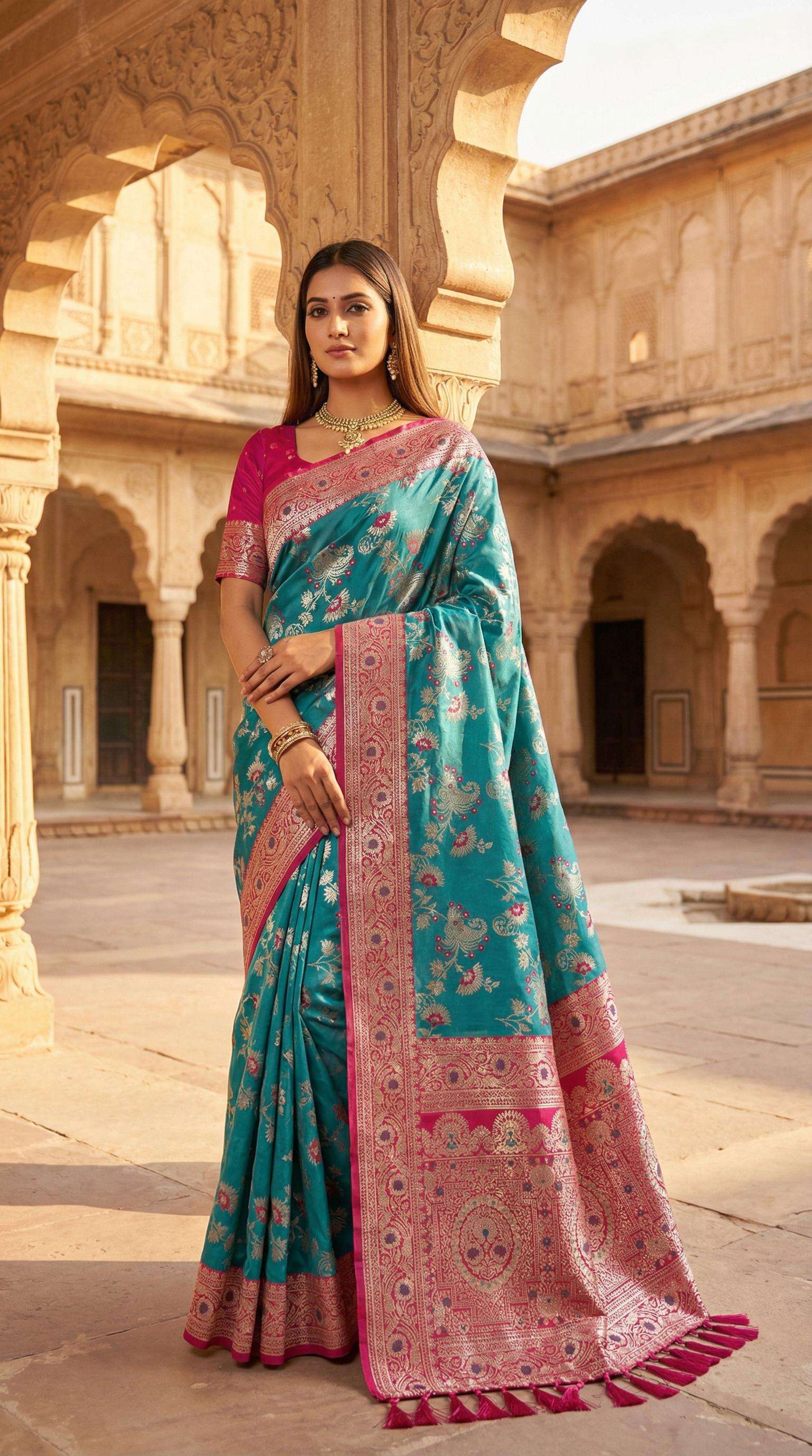 New Collection Radhika Soft and pure fancy Banarasi silk fab...