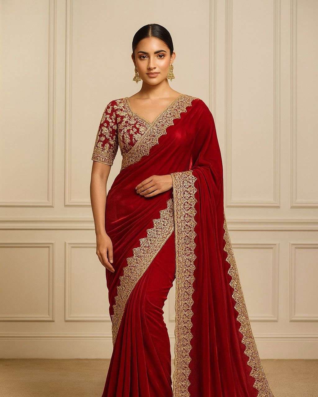  New Design Launch fancy satin fabric regular wear saree wh...