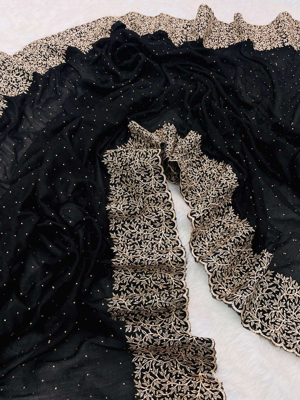  New Designer And shiny Khushbu Bluming soft Vichitra silk f...