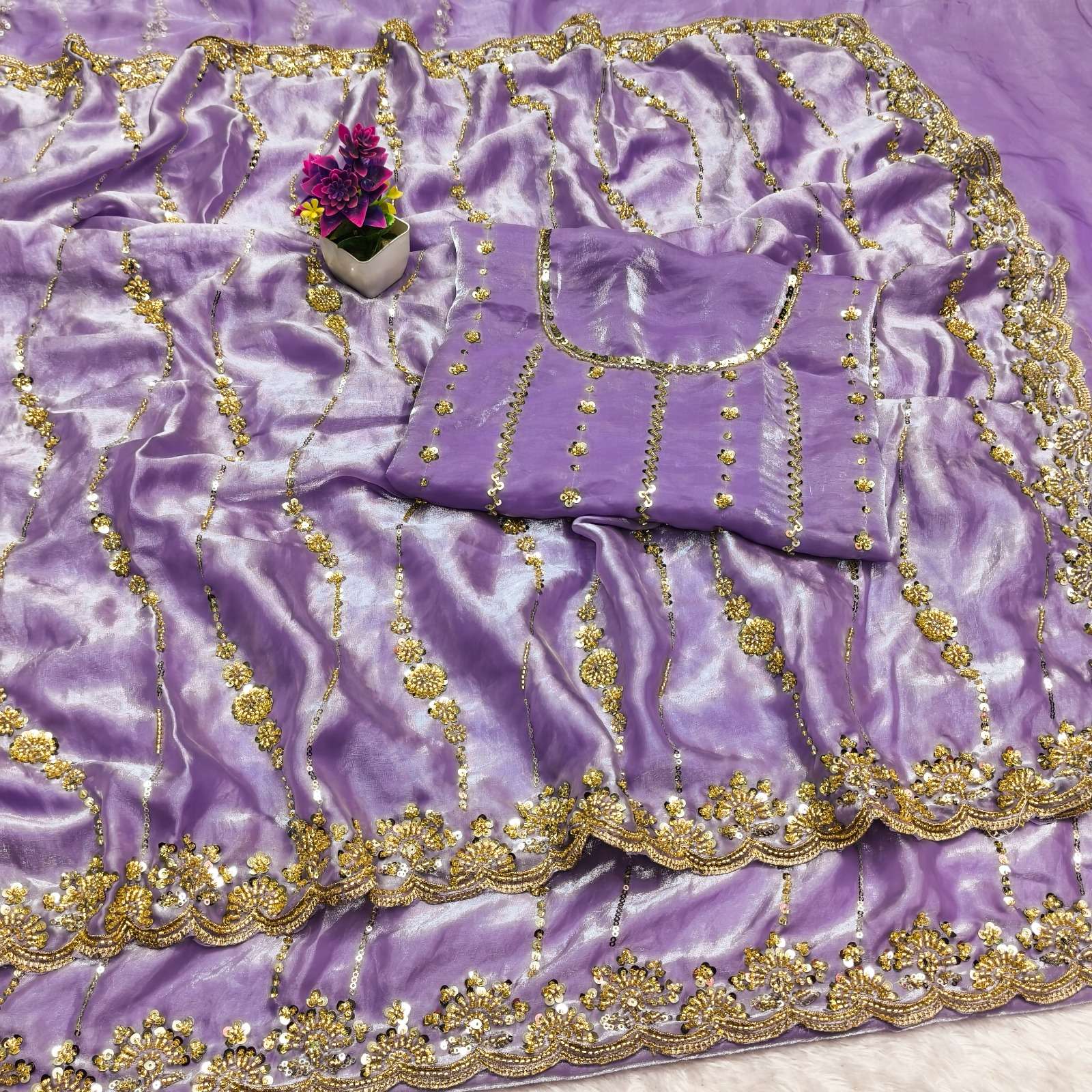  New Designer Launch beautiful and Soft Linen fabric Gold Z...