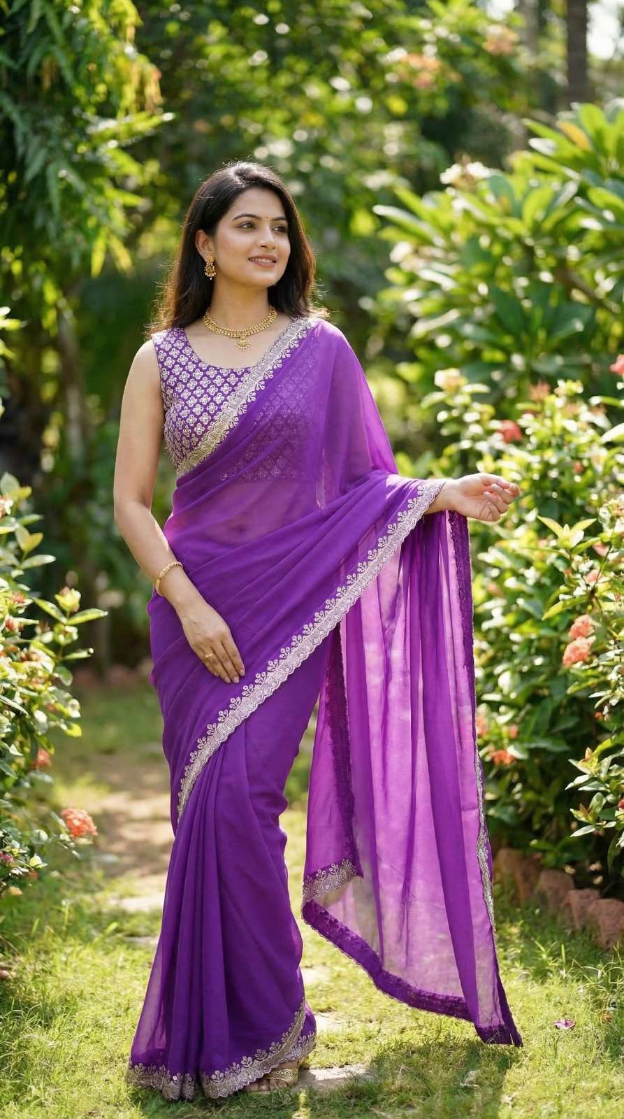 new designer samiksha Heavy and beautiful Fox Georgette supe...