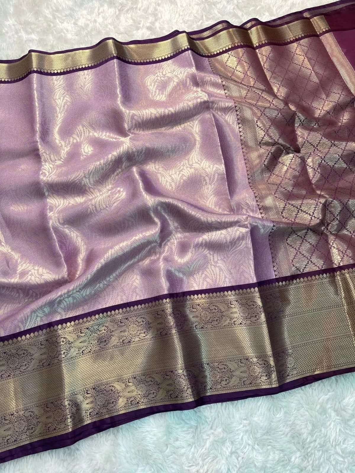 NEW EXCLUSIVE LAUNCH PURPLE KANJIVARAM SUPER SOFT BANARASHI ...