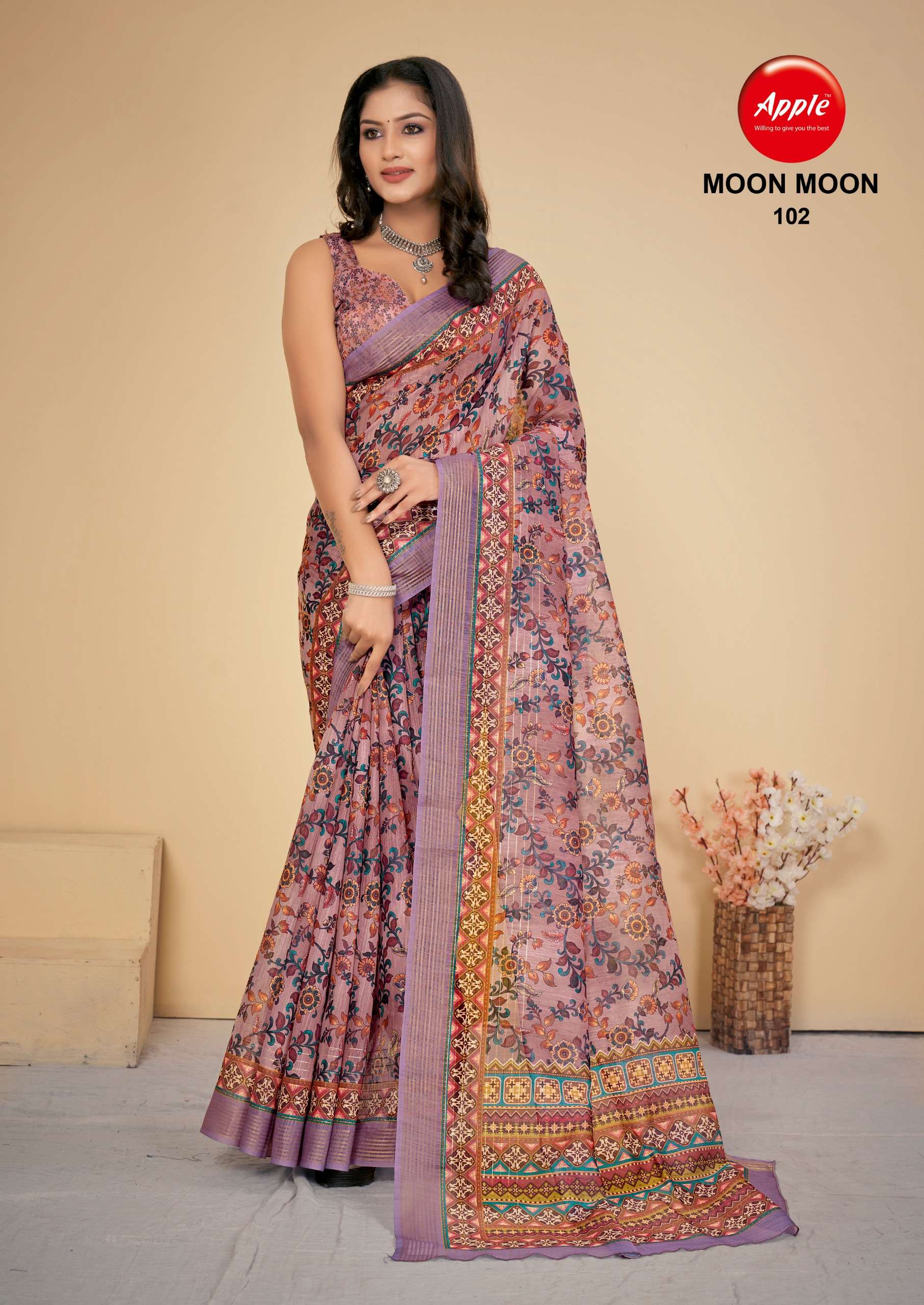 NEW FANCY AND BEAUTIFUL MOON MOON VOL 01 SOFT LINEN FABRIC P...