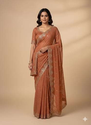 New Fancy restock Update elegant Star georgette fabric regul...