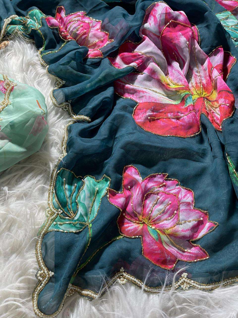 New Launching designer Denisha Heavy  and Soft Organza Fabri...