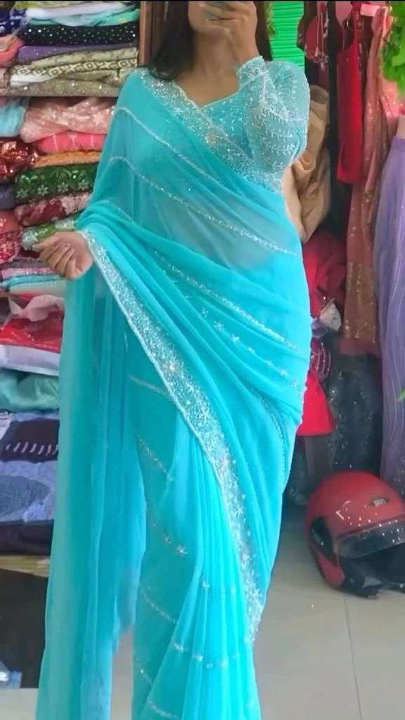 New Launching designer Sabina Heavy and pure soft Georgette ...